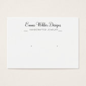 Minimalistische Script Stud Veroorning Display Car Visitekaartje (Voorkant)