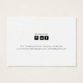 Minimalistische Script Stud Veroorning Display Car Visitekaartje (Achterkant)