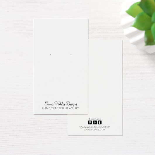 Minimalistische Script Stud Veroorning Display Car Visitekaartje (Bureau)