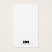 Minimalistische Script Stud Veroorning Display Car Visitekaartje (Achterkant)