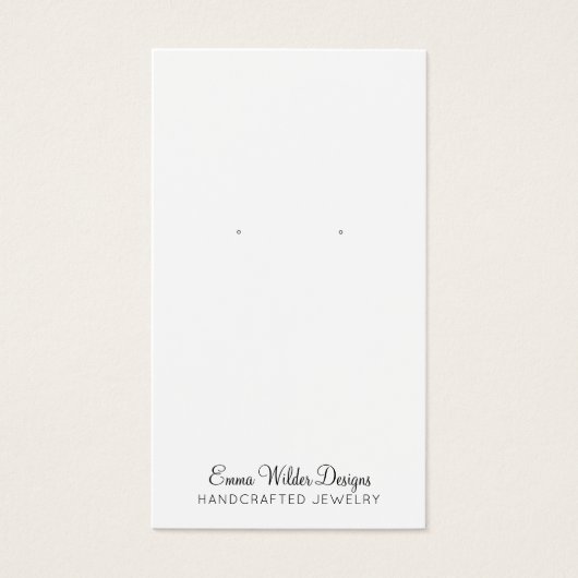 Minimalistische Script Stud Veroorning Display Car Visitekaartje (Voorkant)