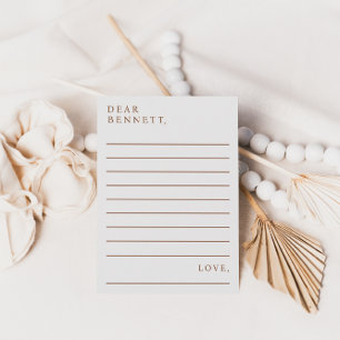 Minimalistische Script Time Capsule Baby shower Ka Kaart