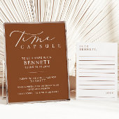 Minimalistische Script Time Capsule Baby shower Ka Kaart