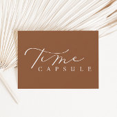 Minimalistische Script Time Capsule Baby shower Ka Kaart