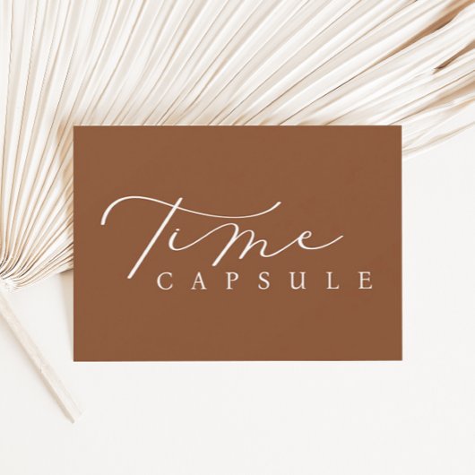 Minimalistische Script Time Capsule Baby shower Ka Kaart