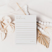 Minimalistische Script Time Capsule Baby shower Ka Kaart