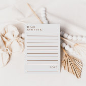 Minimalistische Script Time Capsule Baby shower Ka Kaart