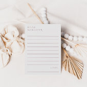Minimalistische Script Time Capsule Baby shower Ka Kaart
