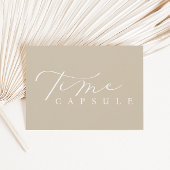 Minimalistische Script Time Capsule Baby shower Ka Kaart