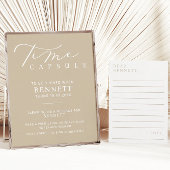 Minimalistische Script Time Capsule Baby shower Ka Kaart