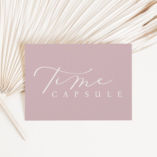 Minimalistische Script Time Capsule Baby shower Ka Kaart