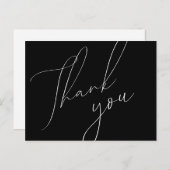 Minimalistische Script Trouw Dankkaart Briefkaart (Voorkant / Achterkant)