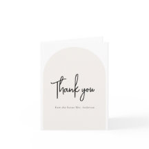 Minimalistische Script Trouwfeest Dankkaarten