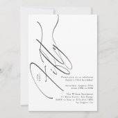 Minimalistische script typografie 50ste verjaardag kaart (Voorkant)