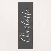 Minimalistische script typografie naam zwart en wi yogamat (Achterkant)