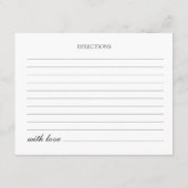 Minimalistische Script Vrijgezellenfeest Recept Ka Informatiekaartje (Achterkant)