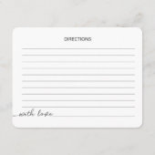 Minimalistische Script Vrijgezellenfeest Recept Ka Informatiekaartje (Achterkant)