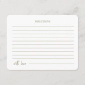 Minimalistische Script Vrijgezellenfeest Recept Ka Informatiekaartje (Achterkant)