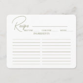 Minimalistische Script Vrijgezellenfeest Recept Ka Informatiekaartje (Voorkant)