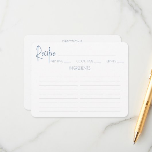 Minimalistische Script Vrijgezellenfeest Recept Ka Informatiekaartje (Voorkant / Achterkant in situ)