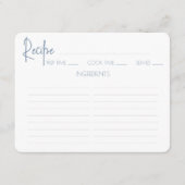 Minimalistische Script Vrijgezellenfeest Recept Ka Informatiekaartje (Voorkant)