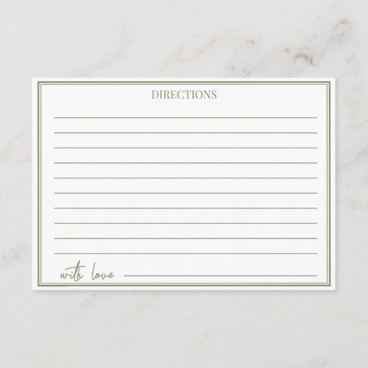 Minimalistische Script Vrijgezellenfeest Recept Ka Informatiekaartje (Achterkant)