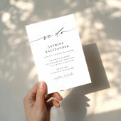 Minimalistische Script We Do Trouw Uitnodigingskaa Kaart