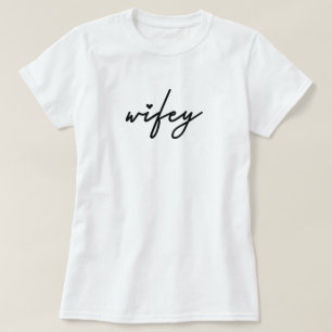 Minimalistische Script Wifey Bruids- T-shirt