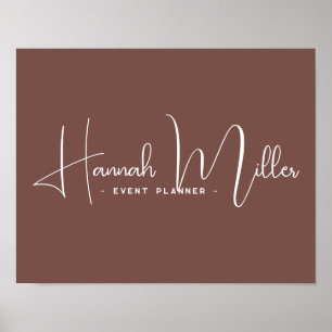 Minimalistische Script Zakelijke Naam   Aangepaste Poster