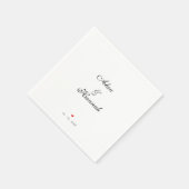 Minimalistische scriptbruiloft of -Jubileum Servet (Hoek)