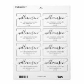 Minimalistische scriptfamilie retouradres etiket (Full Sheet)