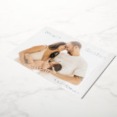 Minimalistische scriptfoto Modern Christmas Folie Feestdagenkaart (Gedraaid)