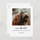 Minimalistische scriptfoto Sla het Briefkaart Datu (Voorkant / Achterkant)