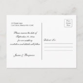 Minimalistische scriptfoto Sla het Briefkaart Datu (Achterkant)