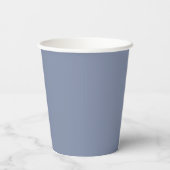 Minimalistische scriptlettering blauwe bruidsdouch papieren bekers (Achterkant)