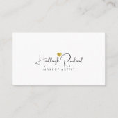 Minimalistische scriptnaam Hart Make-up Kunstenaar Visitekaartje (Voorkant)