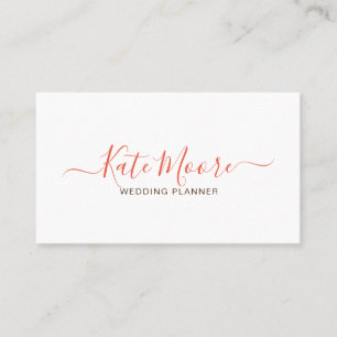 Minimalistische scriptnaam Wedding Planner Visitekaartje