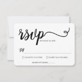 Minimalistische scripttypografie Elegant RSVP Kaartje (Voorkant)