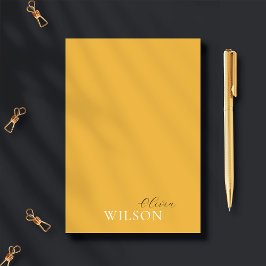 Minimalistische scripttypografie Mosterdgeel Post-it® Notes