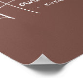 Minimalistische scriptzaken | Aangepaste naam Poster (Hoek)