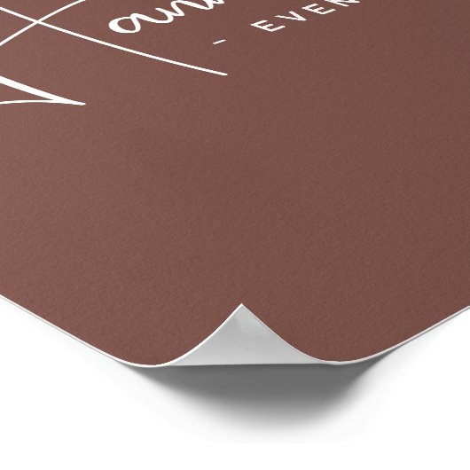 Minimalistische scriptzaken | Aangepaste naam Poster (Hoek)