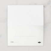 Minimalistische Seafood Maaltijd Optie Tafelnummer Plaatskaartje (Buitenkant ongevouwen)