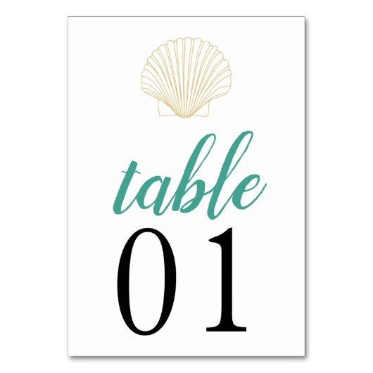 Minimalistische Seashell bruiloft Kaart (Voorkant)