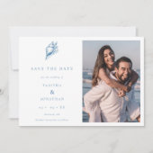 Minimalistische Seashell QR Code Foto strand bruil Save The Date (Voorkant)