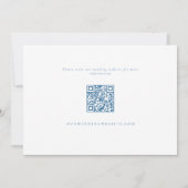 Minimalistische Seashell QR Code Foto strand bruil Save The Date (Achterkant)