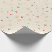 Minimalistische Seashell Vakantie Kerstmis Cadeaupapier (Hoek)