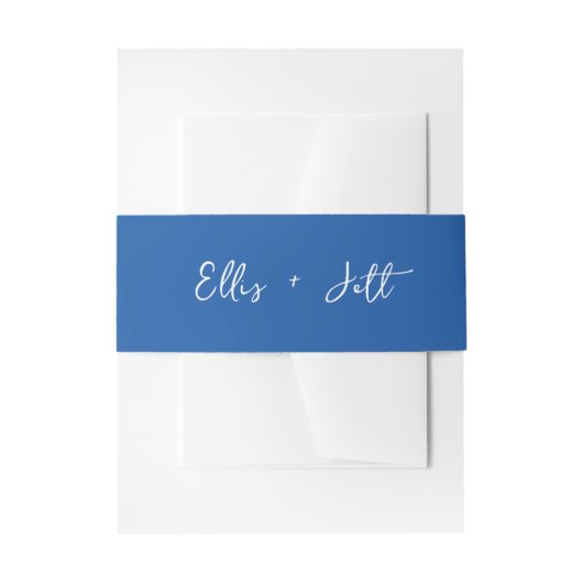 Minimalistische Seaside Blue bruiloft Uitnodigingen Wikkel (Voorkant Voorbeeld)