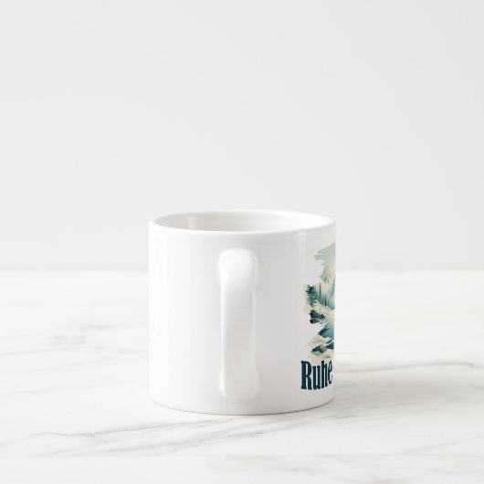 Minimalistische Seenlandschaft – Ruhe am Wasser Espresso Kop (Achterkant)