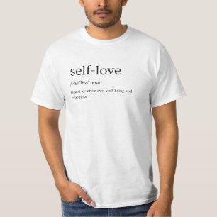 Minimalistische Self-Love Definitie T-shirt met be