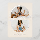 Minimalistische Semicircles Love & Light Hanukkah  Folie Feestdagenkaart (Voorkant)